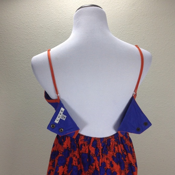 Urban Outfitters Red & Blue Spaghetti Strap Dress - Picture 6 of 7